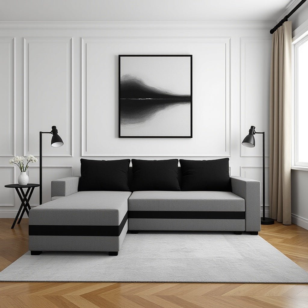 Adrain 4 Seater L Shape Sofa For Living Room - Torque India